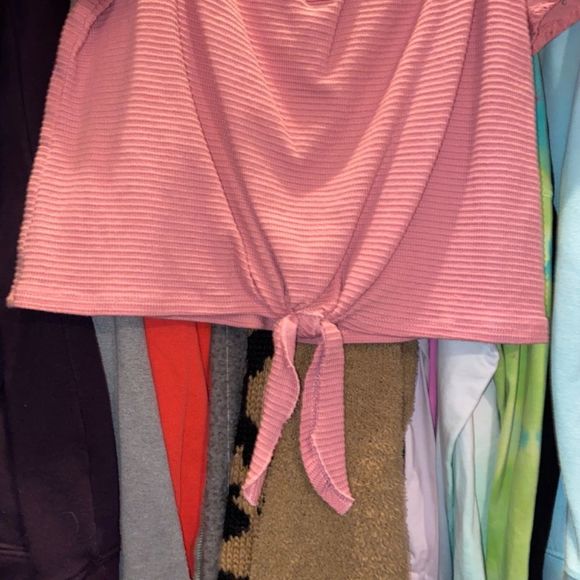 NWT •BELLE DU JOUR• little girls knot blouse/matching headband size 12-14(XL) - Picture 6 of 8